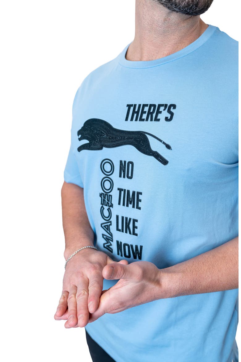No Time Stretch Cotton Graphic T-Shirt, Alternate, color, BLUE