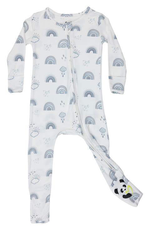 Baby Grey Rainbows Convertible Footie