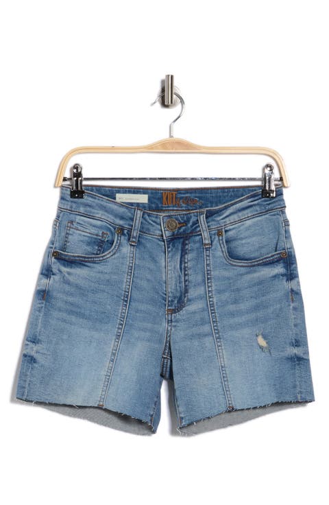 Kity Raw Hem Denim Shorts (Lisianthus)