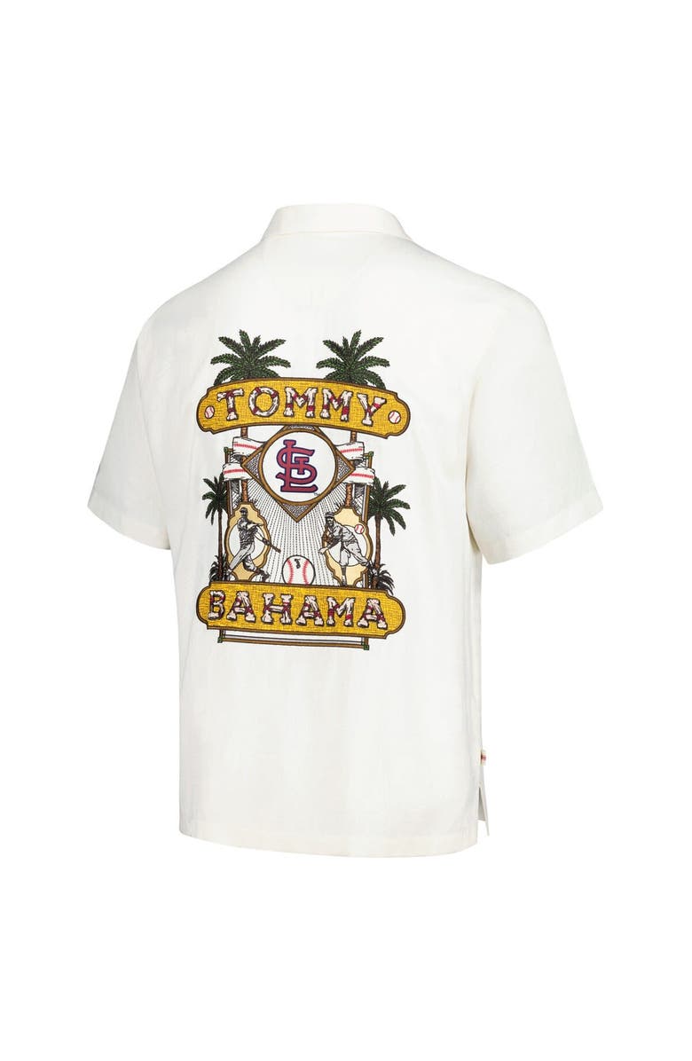 Tommy Bahama Men's Tommy Bahama White St. Louis Cardinals Pitcher's Paradiso Button-Up Camp Shirt, Alternate, color, White