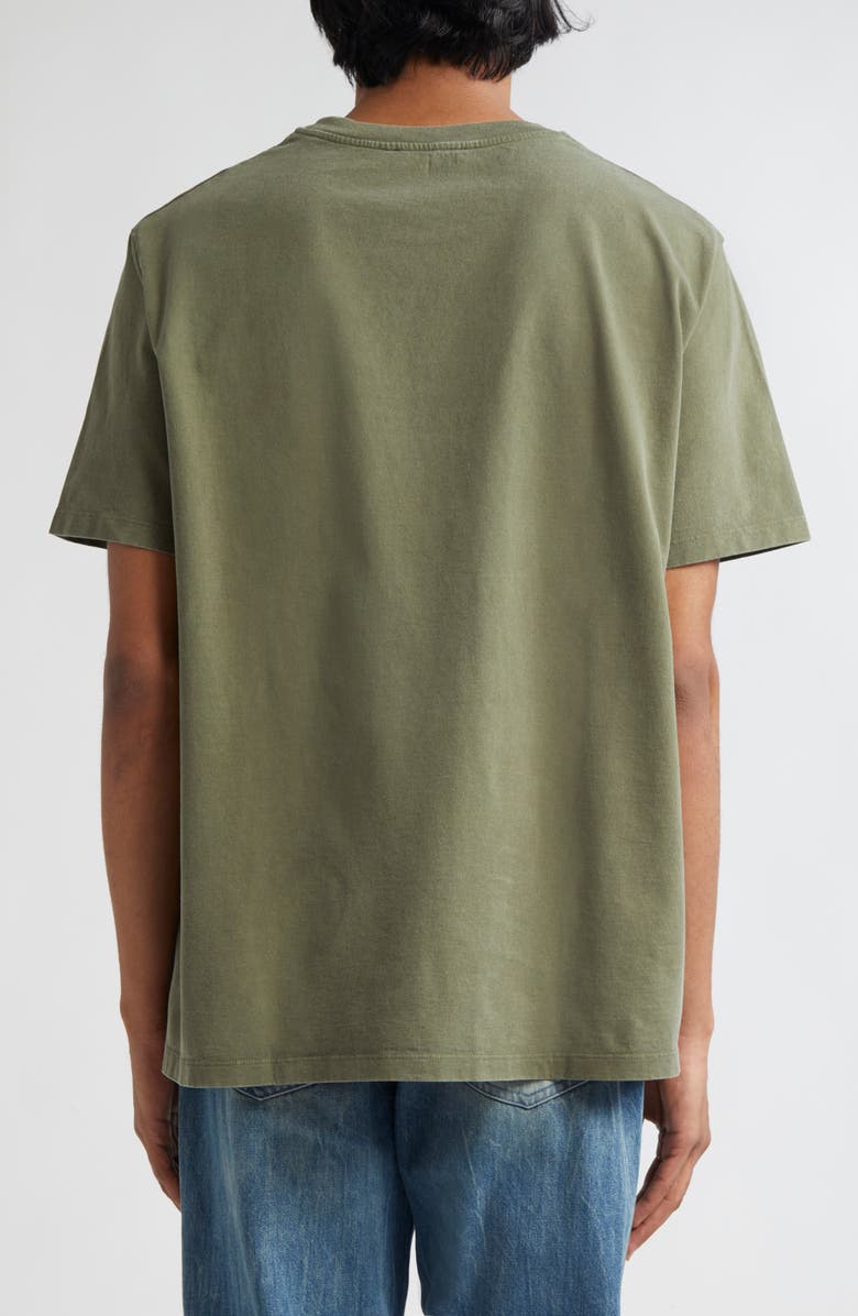 Balmain Embroidered Logo Cotton T-Shirt, Alternate, color, Uia Kaki/ Kaki