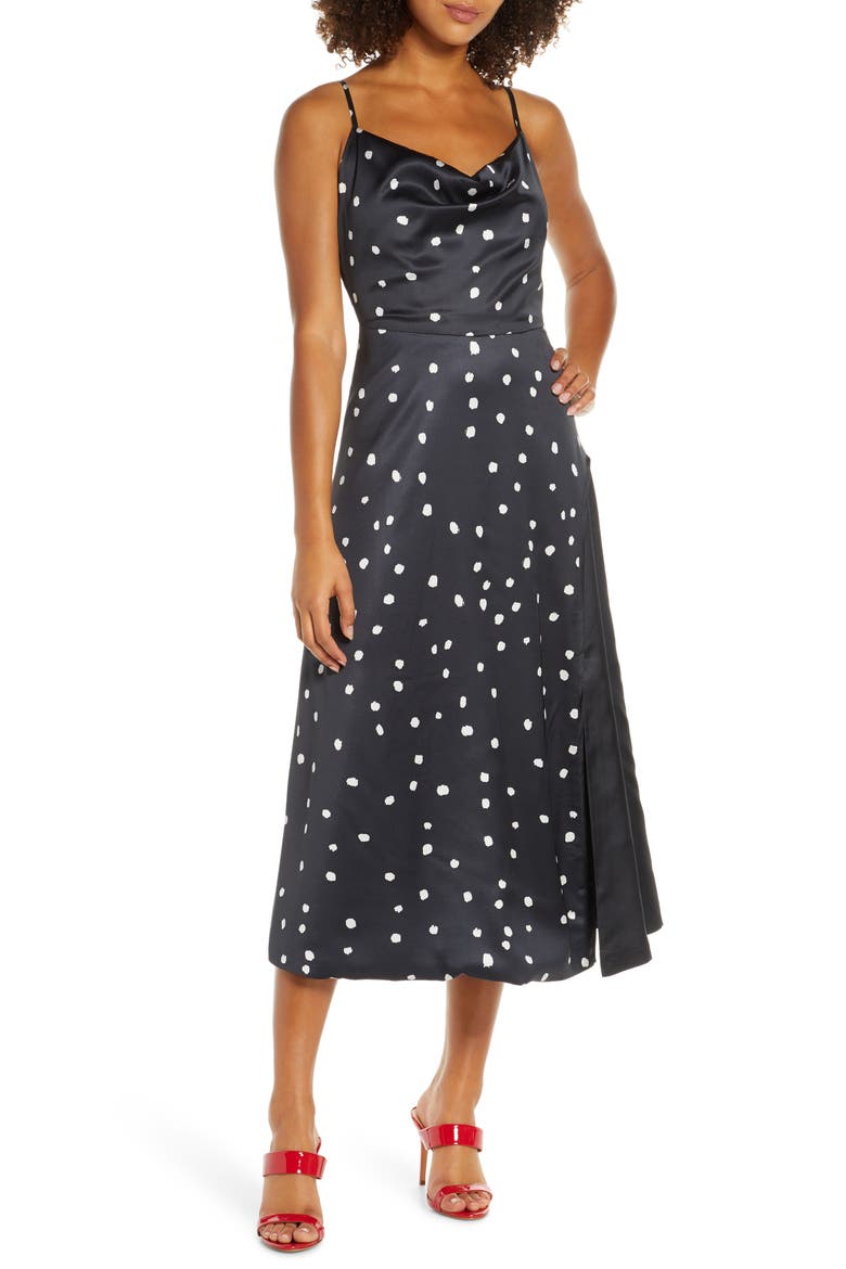 Perita Midi Dress, Main, color, NAVY PERIDTA PRINT