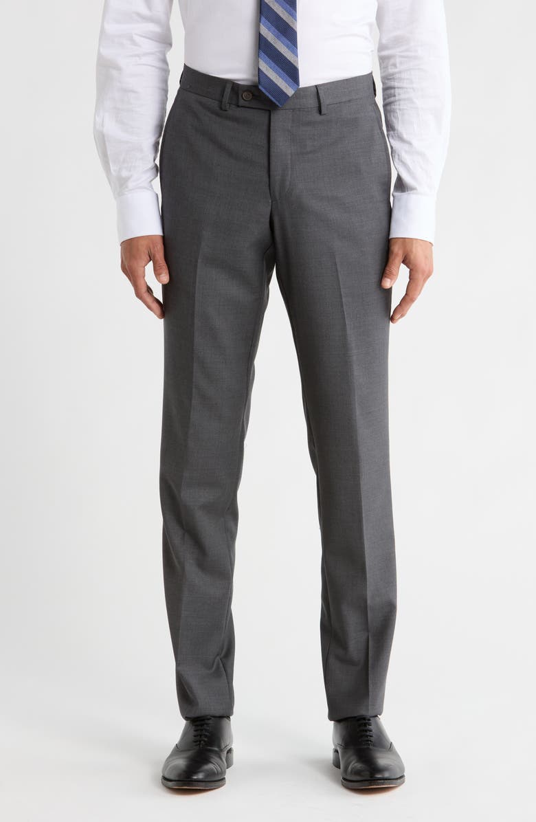 No Ordinary Joe by Ted Baker Joey Wool Dress Pants, Main, color, Mid Grey