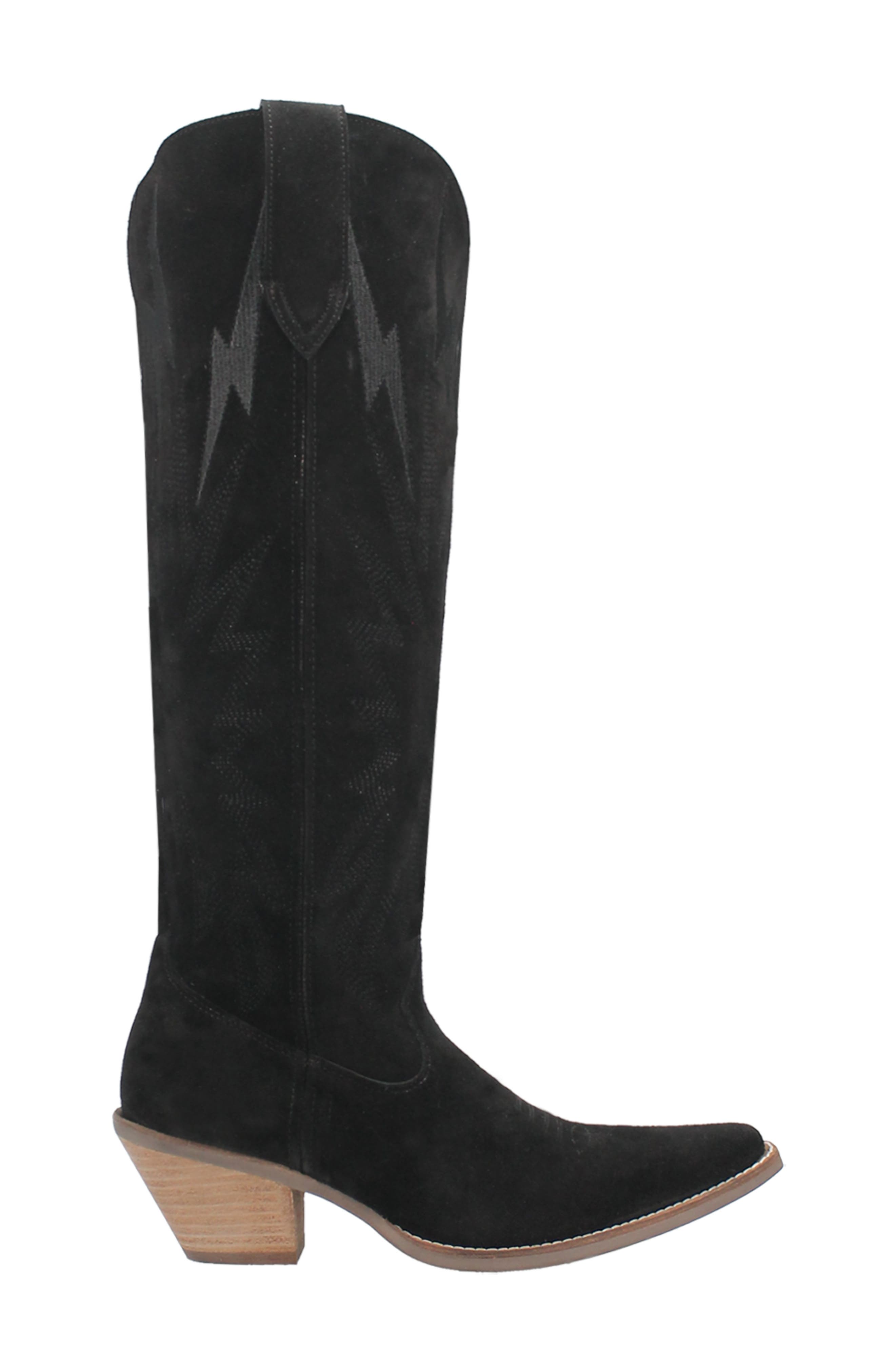 Dingo Thunder Road Cowboy Boot, Alternate, color, Black
