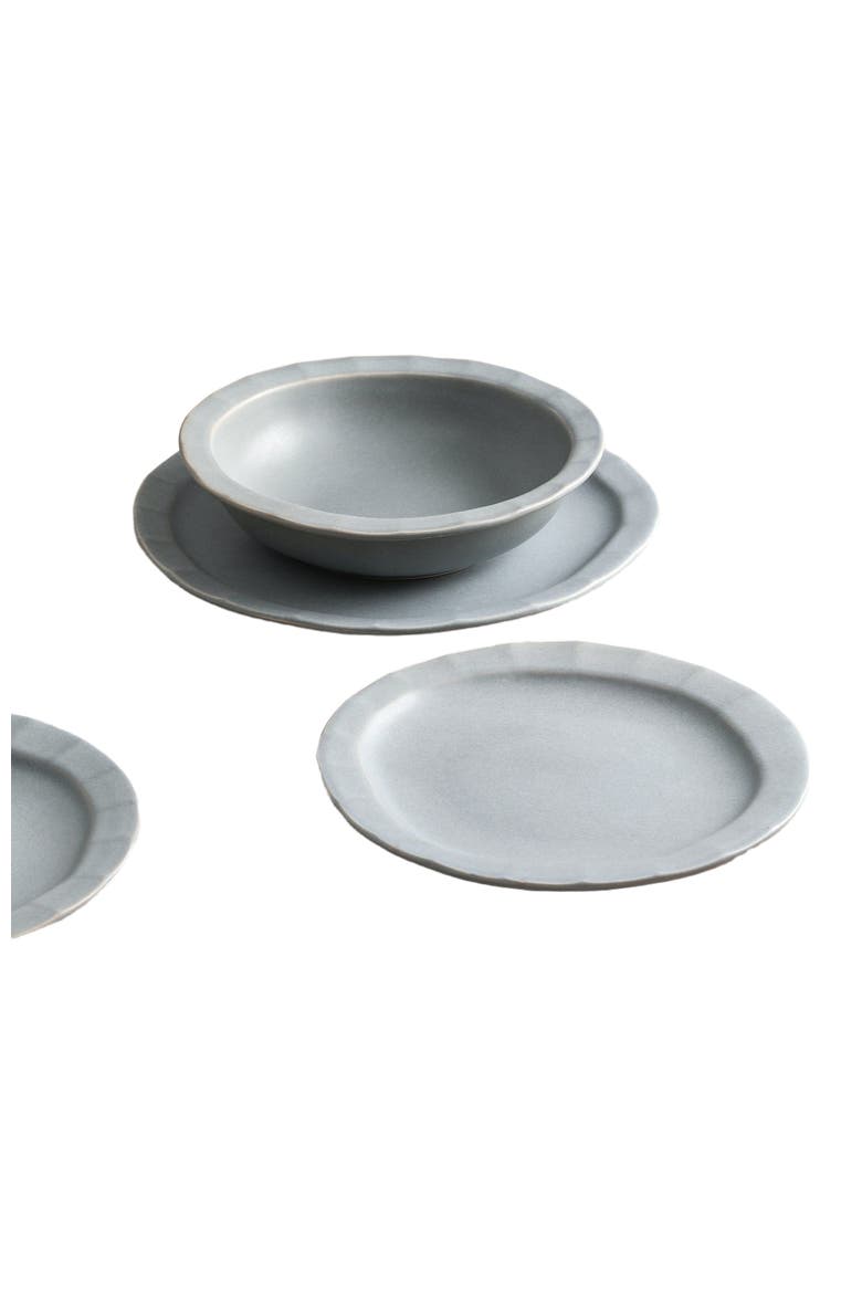 Oasis Stoneware 4-Piece Salad Plate Set, Alternate, color, Grey Blue