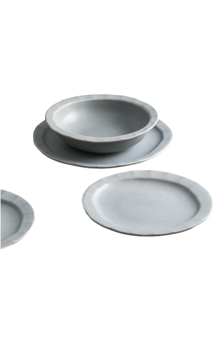 Stone Lain Oasis Stoneware 4-Piece Salad Plate Set, Alternate, color, Grey Blue