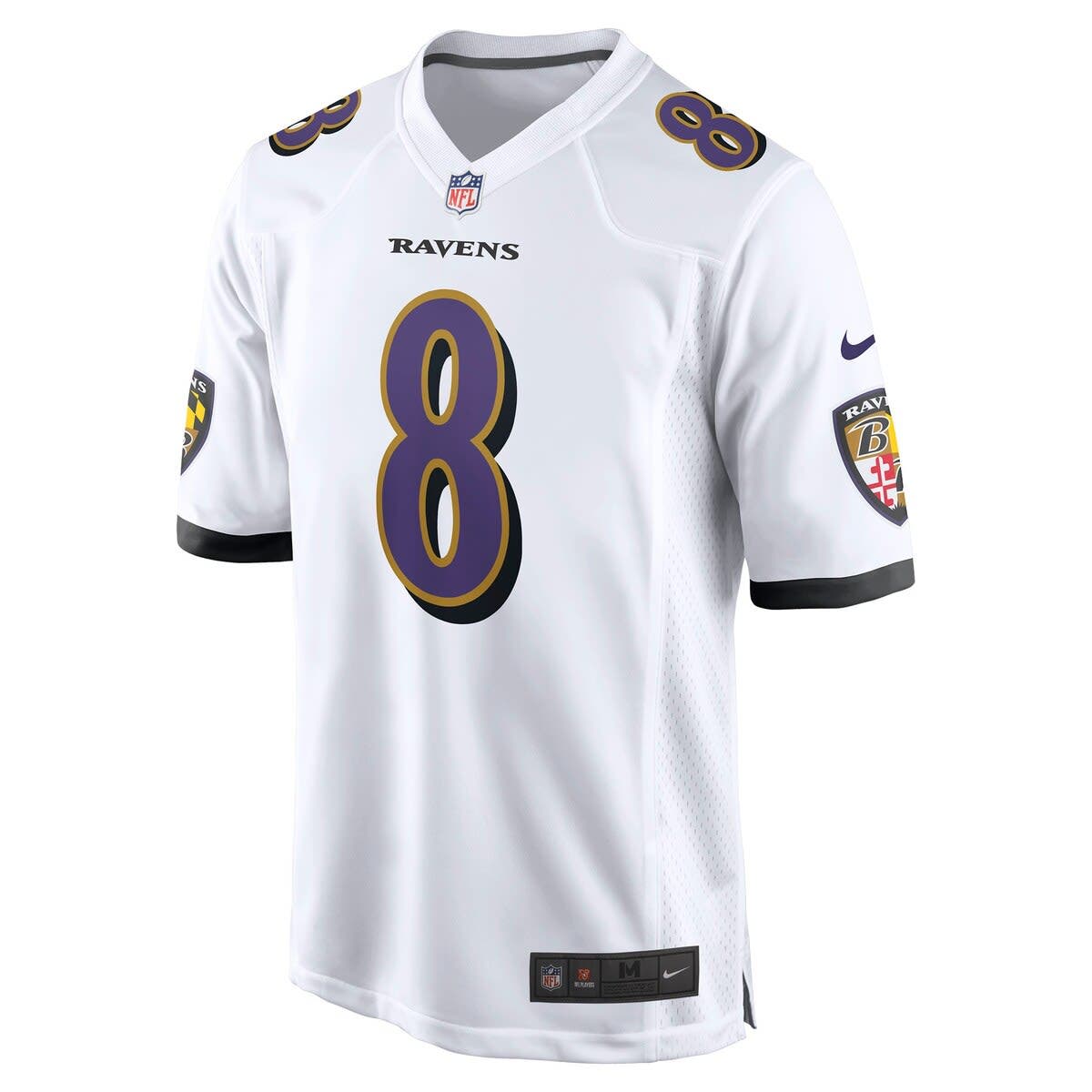 Nike Men's Nike Lamar Jackson White Baltimore Ravens Game Jersey