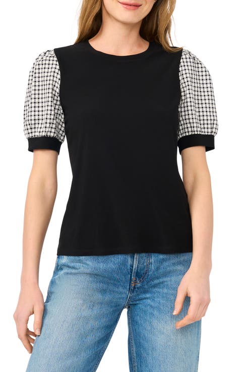 Gingham Short Sleeve Top