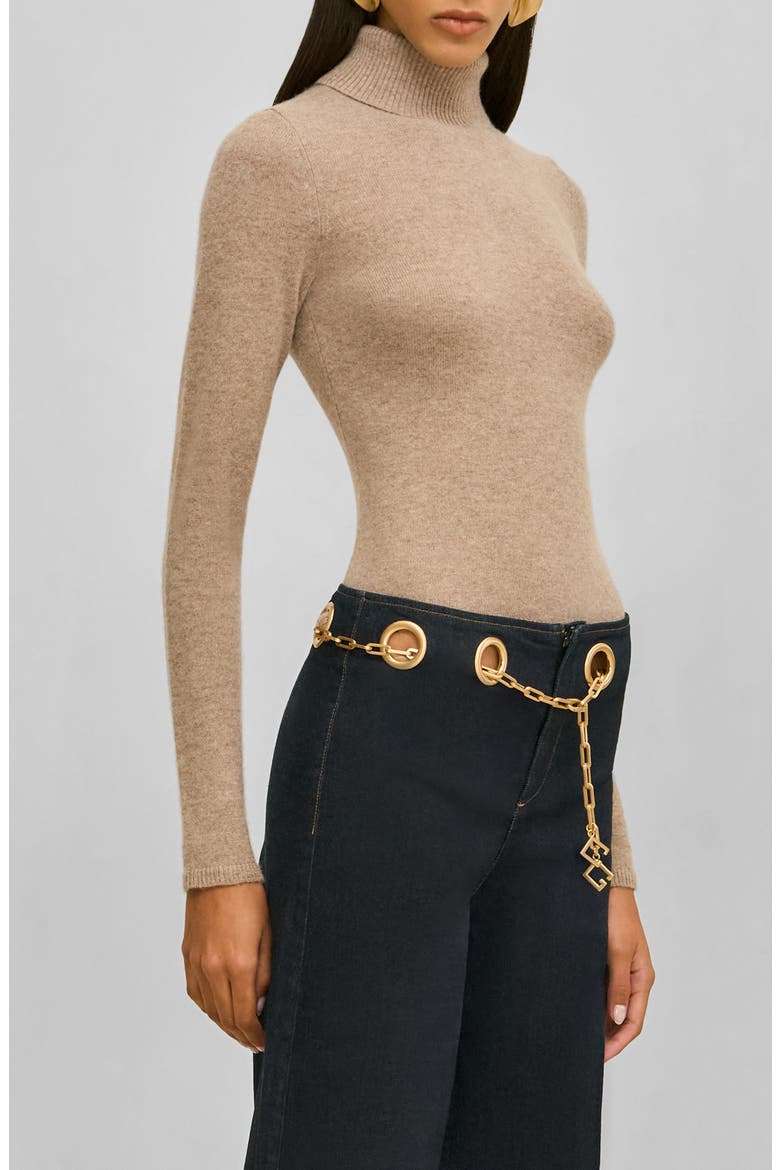 Alice Turtleneck Wool & Cashmere Sweater, Alternate, color, LARK