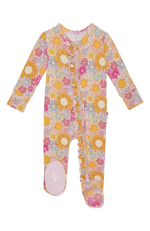 Rosalinda Ruffle Fitted Footie Pajamas (Baby)