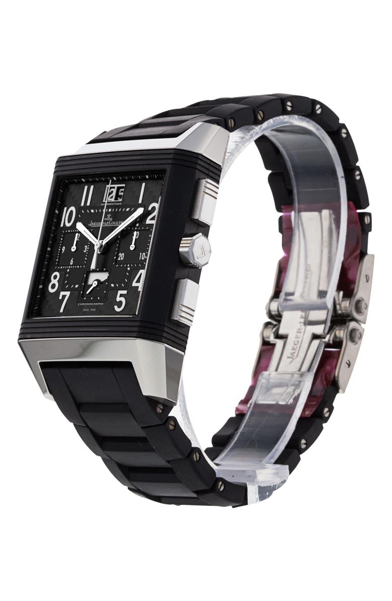Watchfinder & Co. Jaeger-LeCoultre Preowned Reverso Squadra World Time Rubber Strap Chronograph Watch, 35mm, Alternate, color,