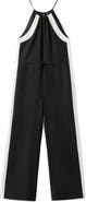 MANGO Wide Leg Halter Jumpsuit