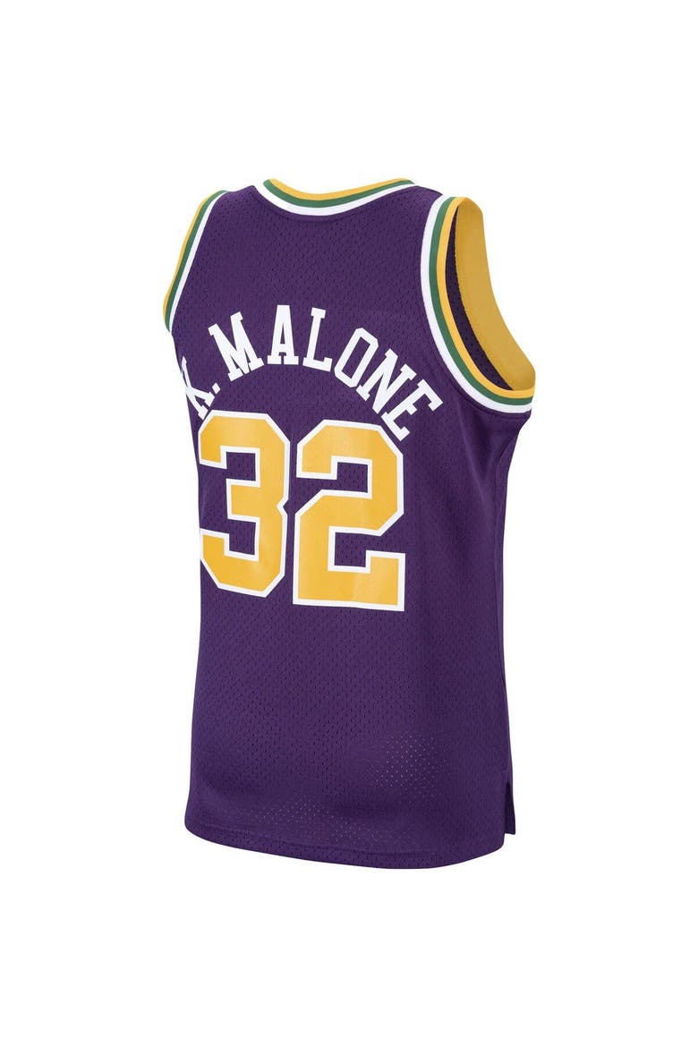 Men's Mitchell & Ness Karl Malone Purple Utah Jazz 1991/92 Hardwood Classics Swingman Jersey, Alternate, color, Purple