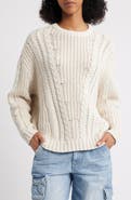 PacSun Magnolia Oversize Cable Stitch Cotton Sweater