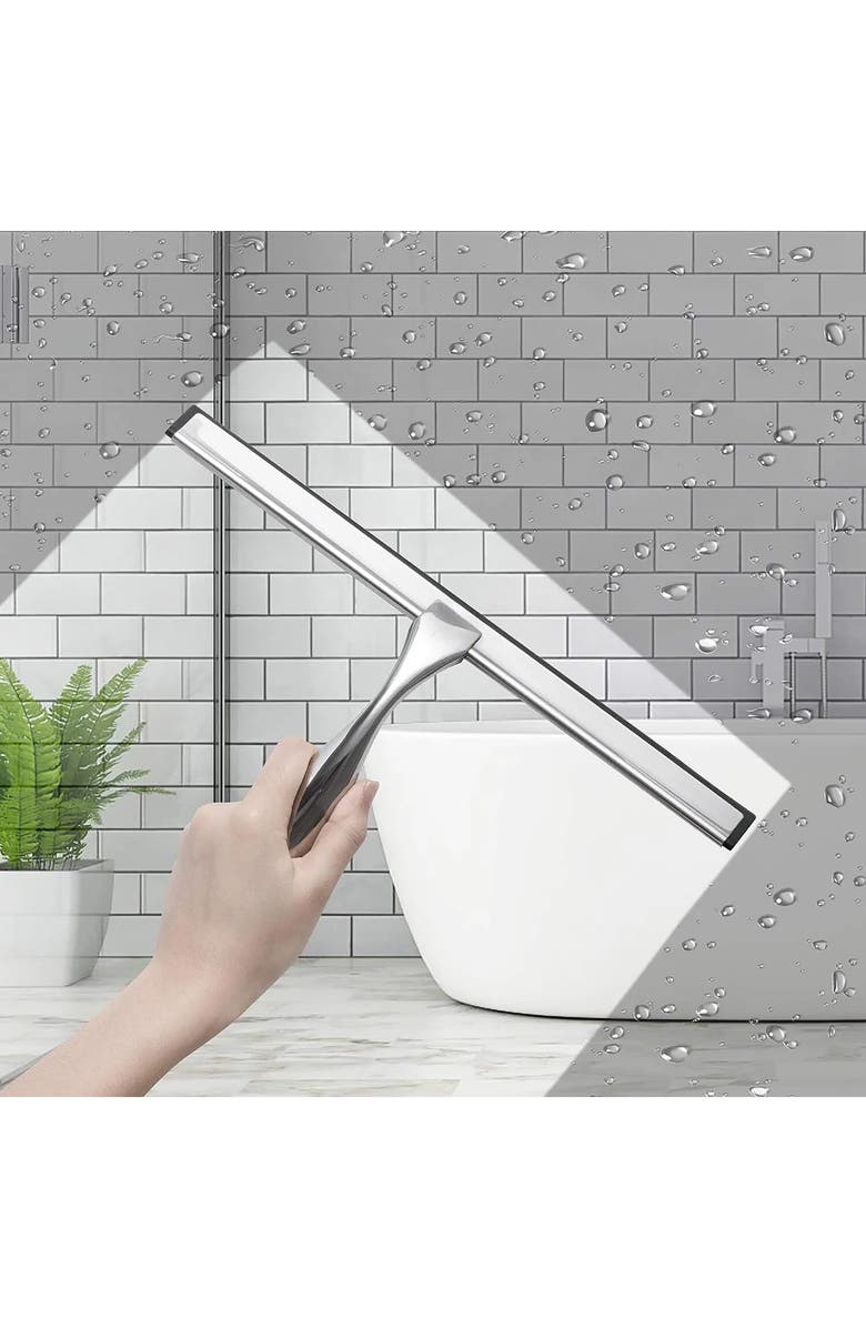 J AND V TEXTILES 2-Pack Shower Squeegees, Alternate, color, Silver