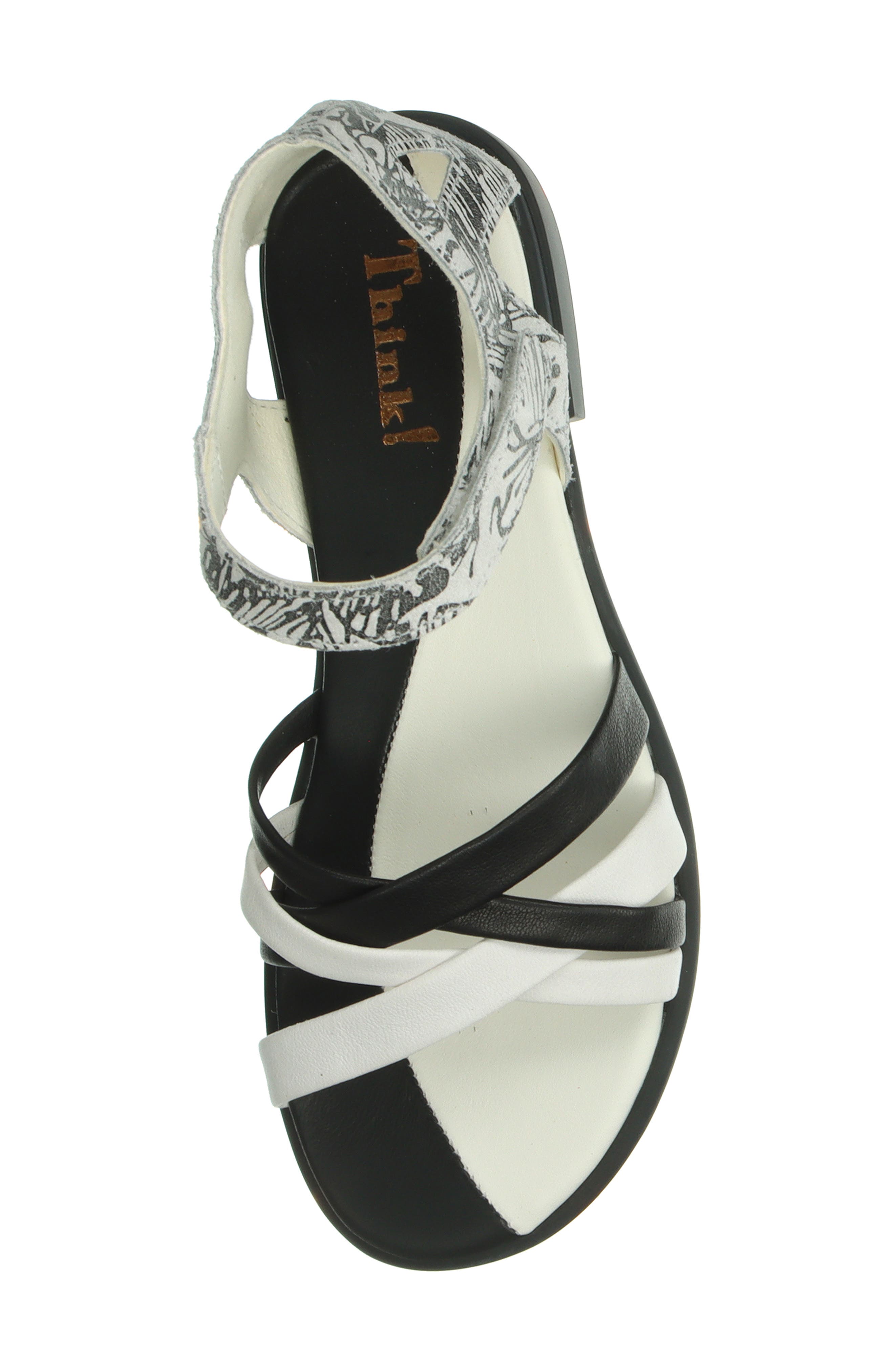 Think! Kamaa Strappy Sandal, Alternate, color, Bianco/Kombi