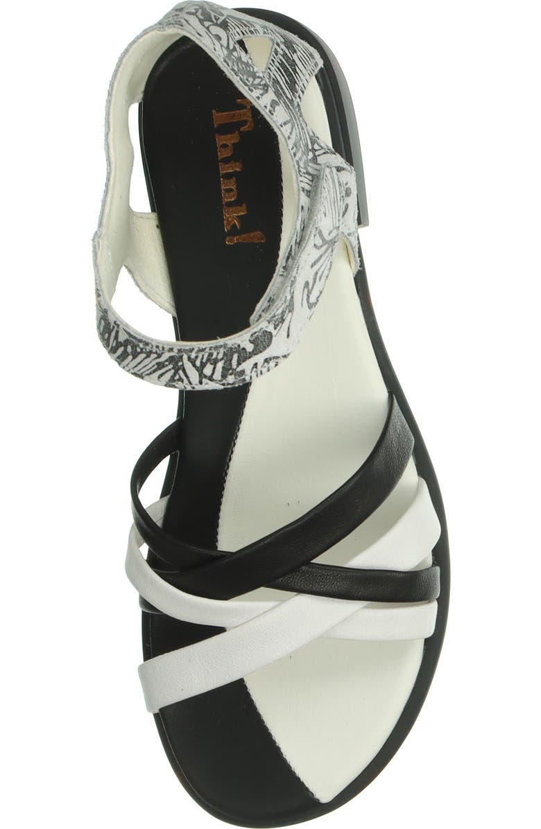 Think! Kamaa Strappy Sandal, Alternate, color, Bianco/Kombi