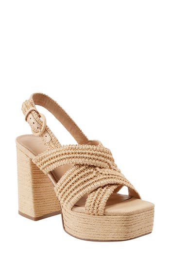Marc Fisher Ltd Caddy Platform Sandal In Neutral