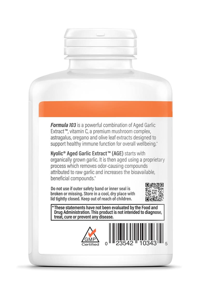 Aged Garlic Extract Formula 103, Immune Support, Capsules 300 Count, Alternate, color, None