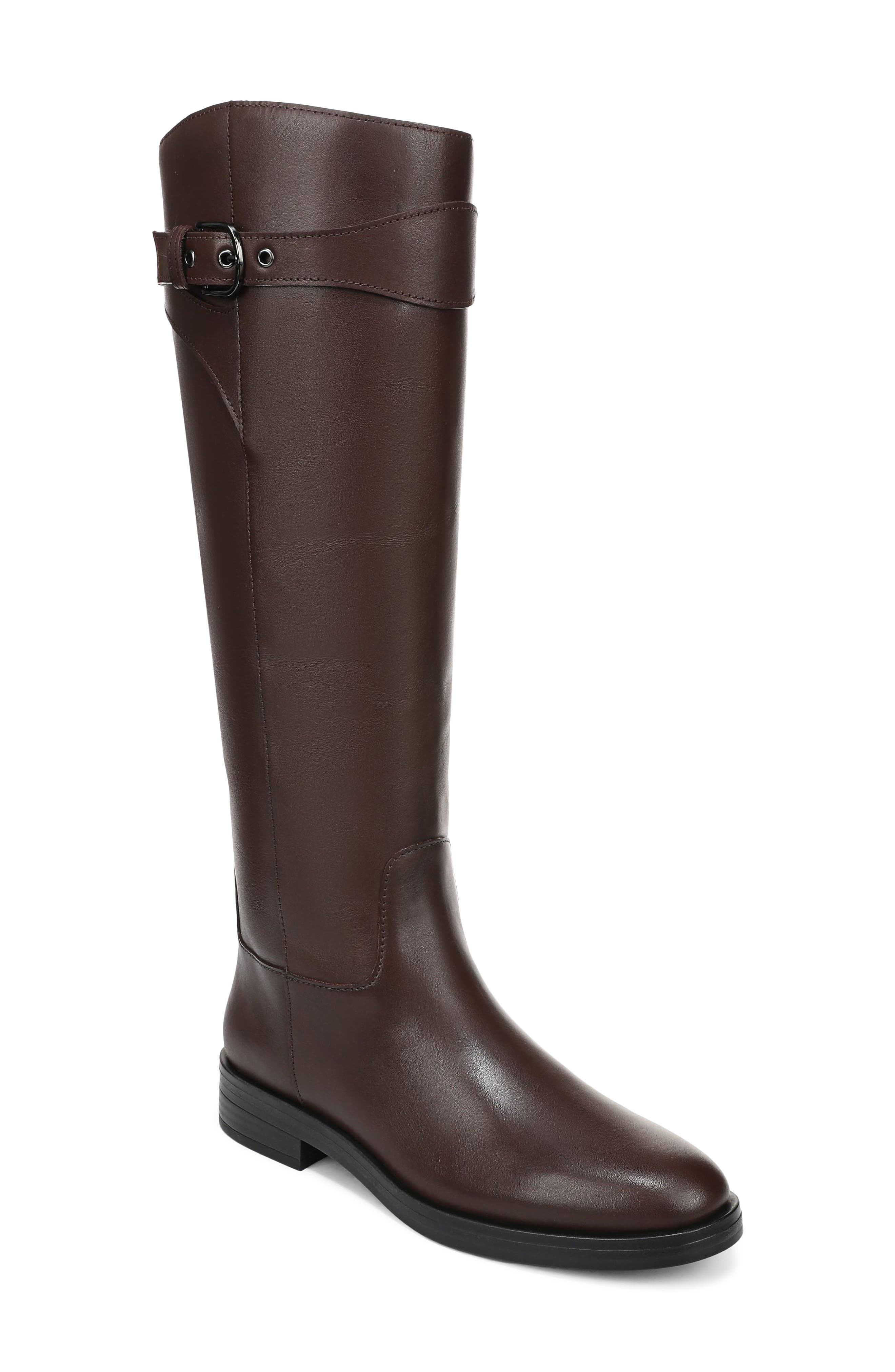 Marny Leather Knee High Boot, Main, color, BROWN CALF LEATHER