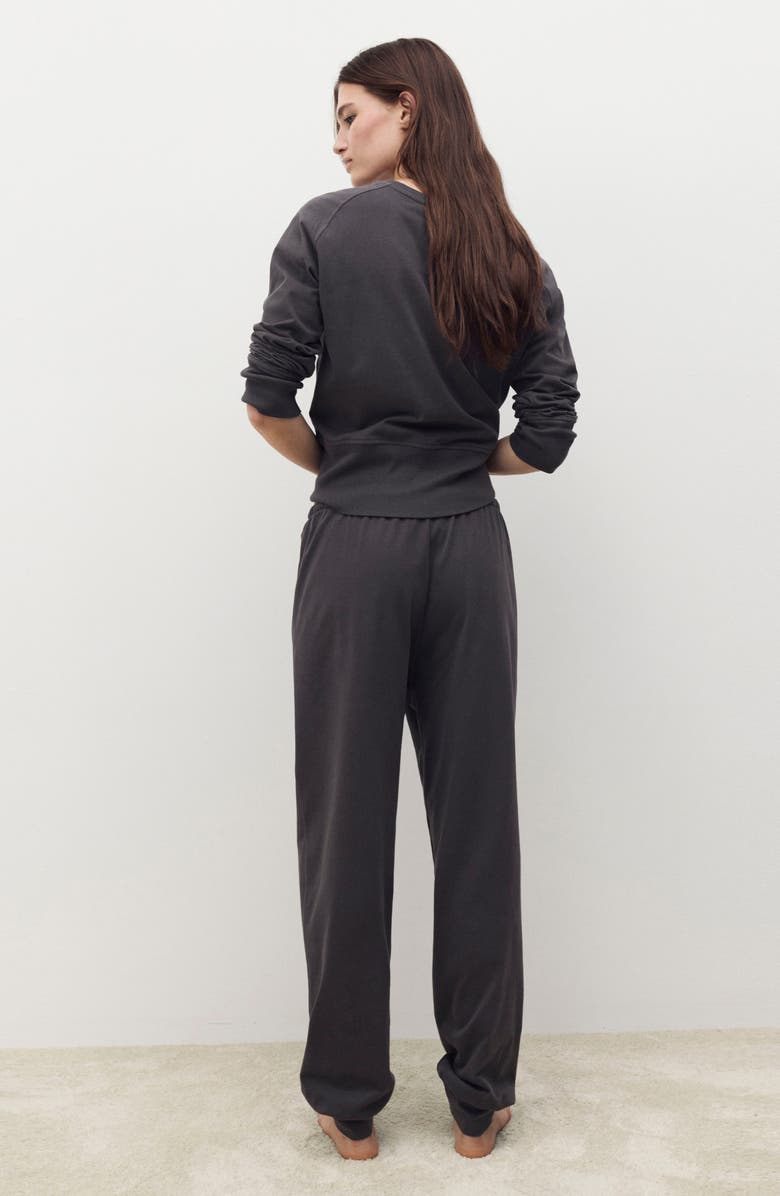 MANGO Soft Finish Joggers, Alternate, color, Charcoal