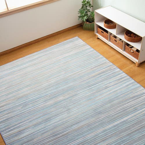 Kaplan Early Learning Company Sense Of Place Nature's Stripes Carpet In Blue