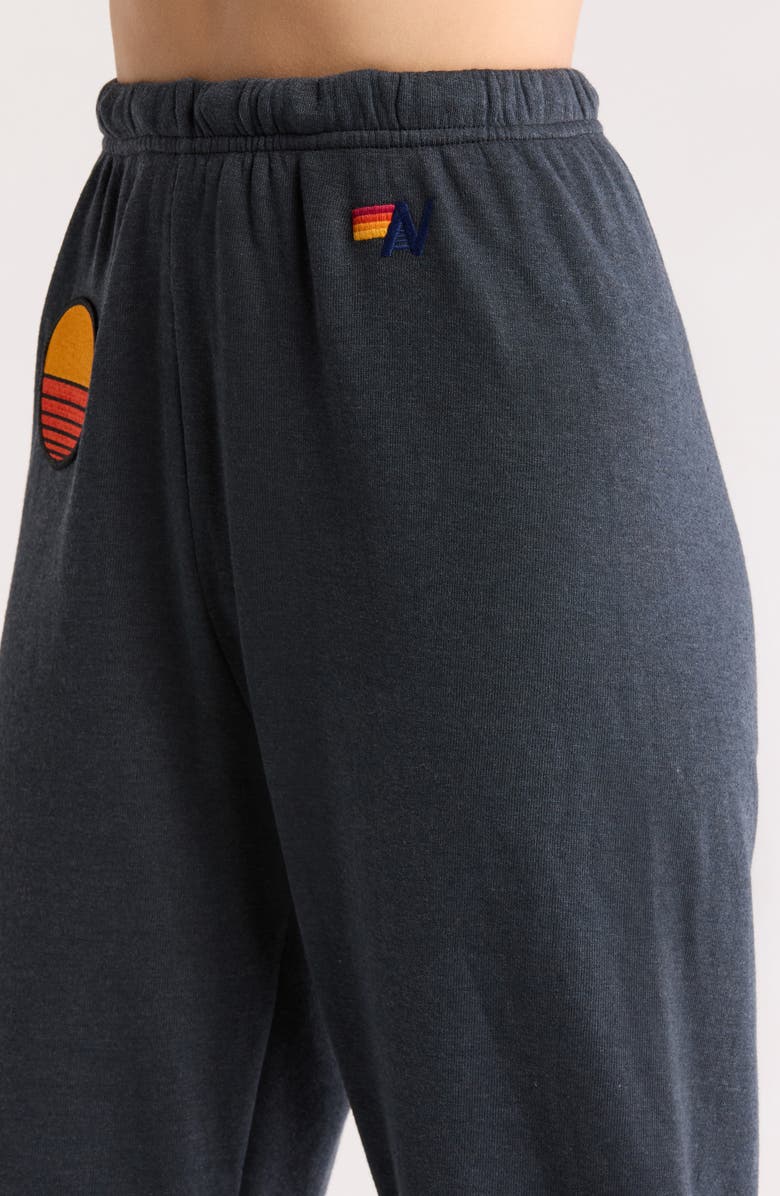 Aviator Nation Sunset Patch Joggers, Alternate, color, Charcoal