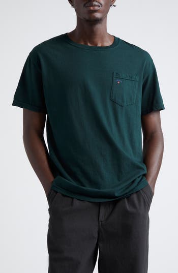 Noah Core Logo Cotton Pocket T-shirt In Green
