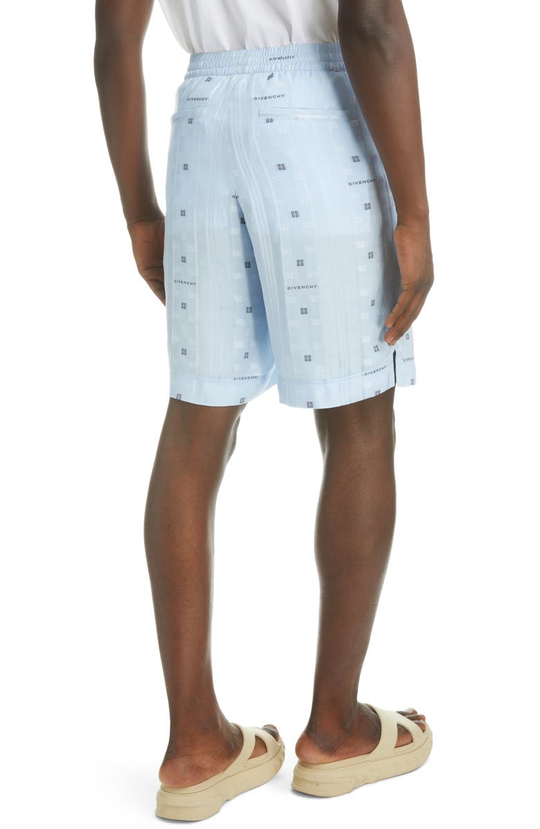 Givenchy Skate Fit Logo Shorts, Alternate, color, Navy/ Light Blue