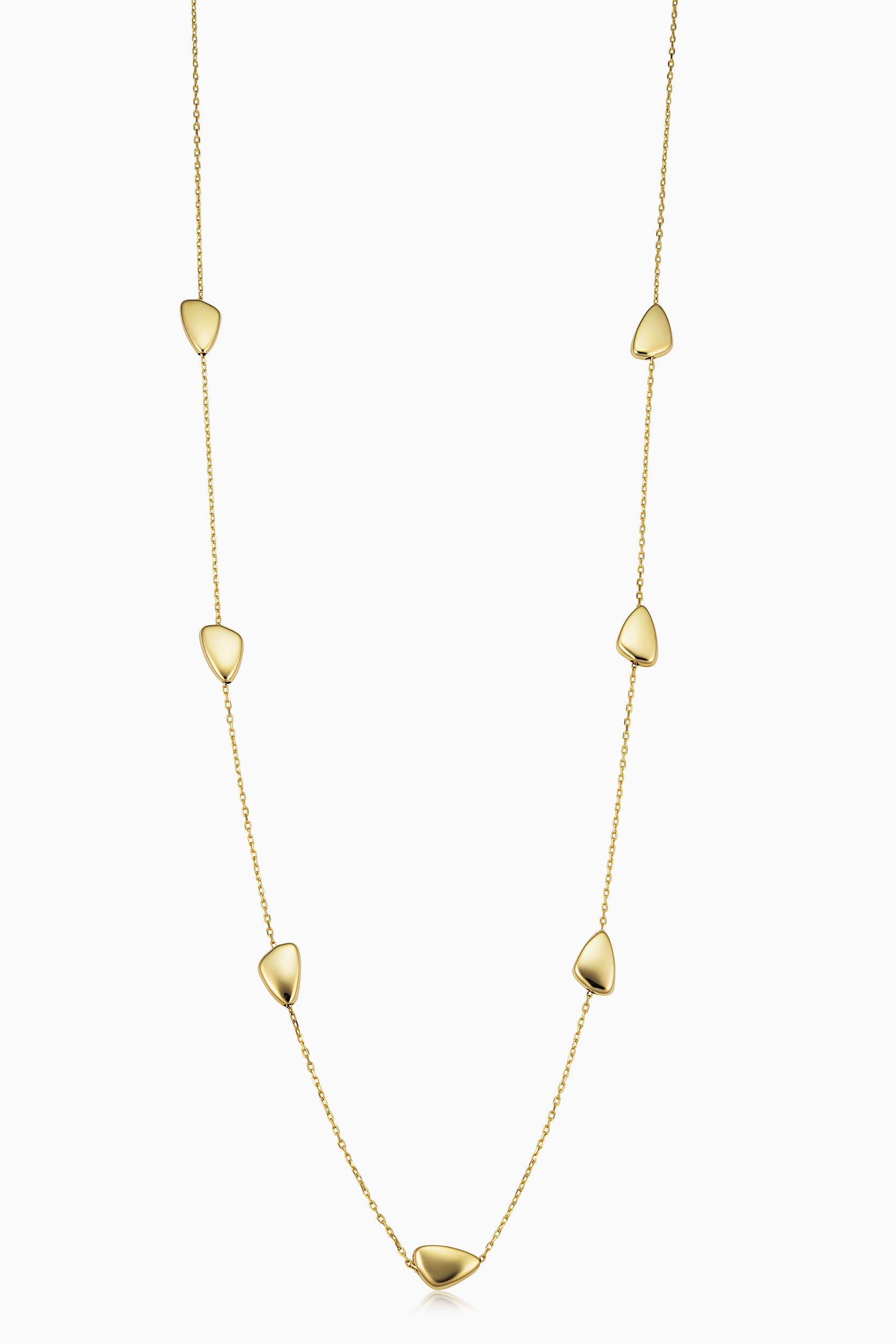 Oradina 14K Yellow Gold Seaside Station Necklace 