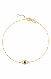 Malachite & Diamond Evil Eye Bracelet