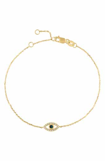 Malachite & Diamond Evil Eye Bracelet