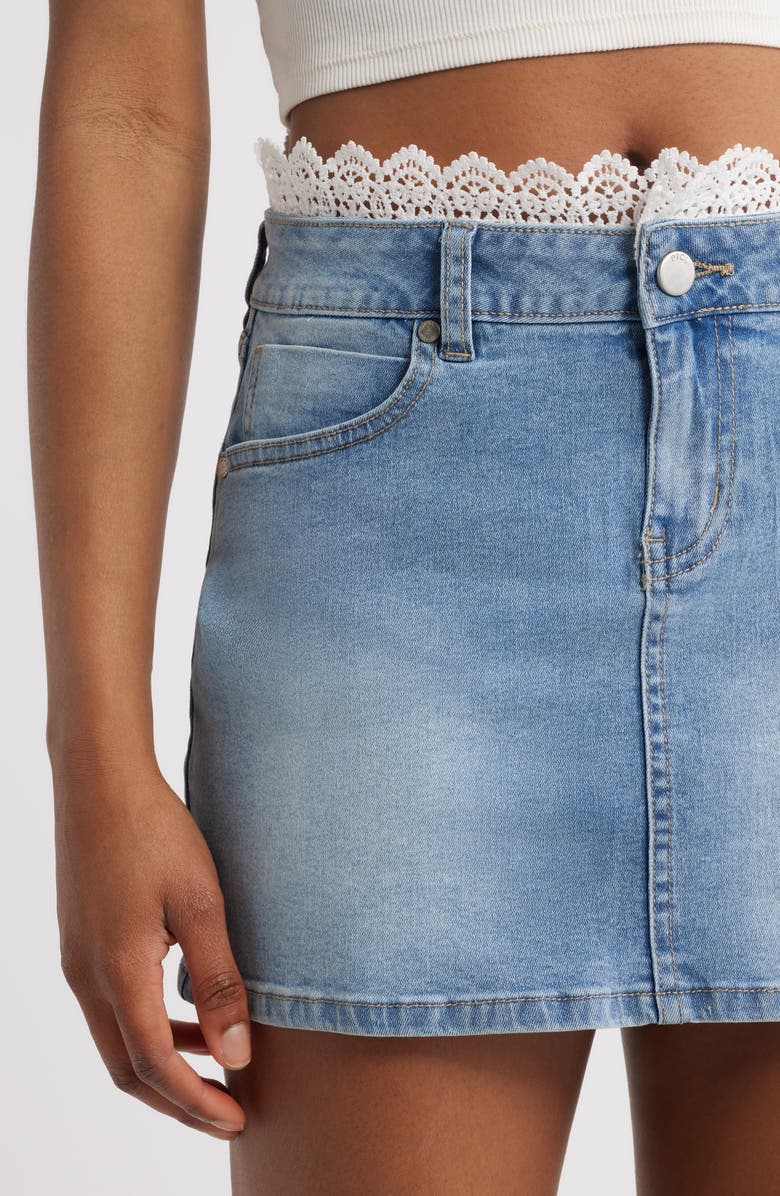 PTCL Lina Denim Miniskirt, Alternate, color, Light Wash