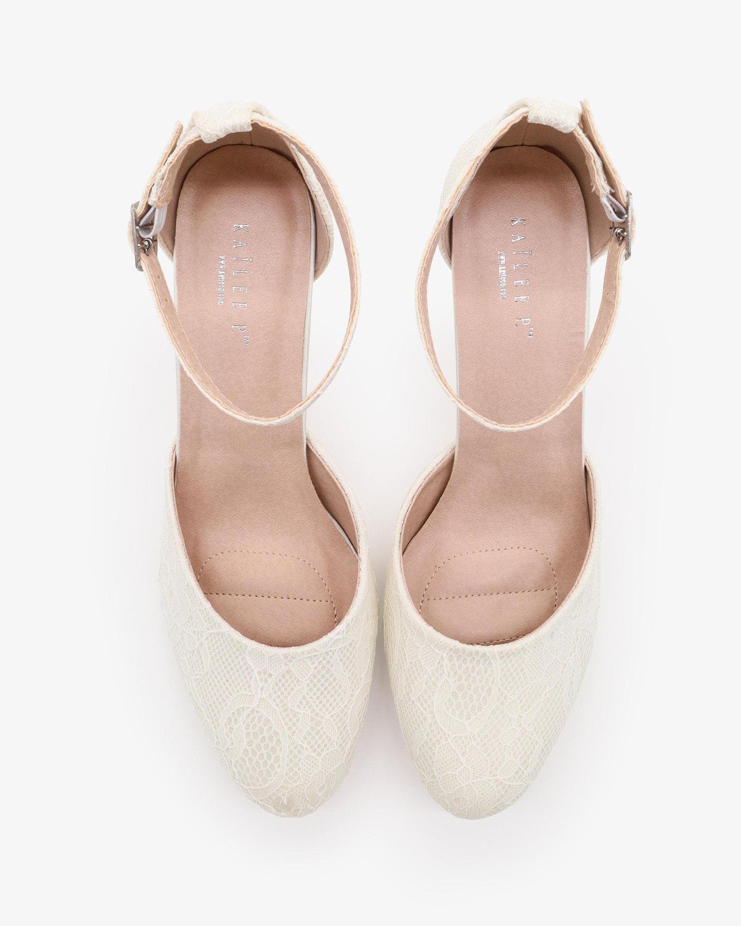 Jasmin Lace Block Heel with Ankle Strap, Alternate, color, Ivory