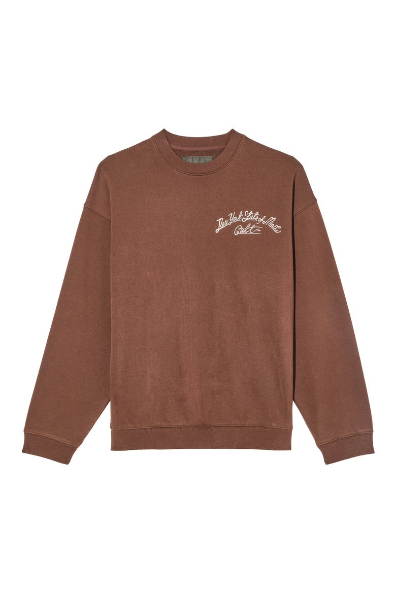 Graphic Crewneck, Alternate, color, CHOCOLATE
