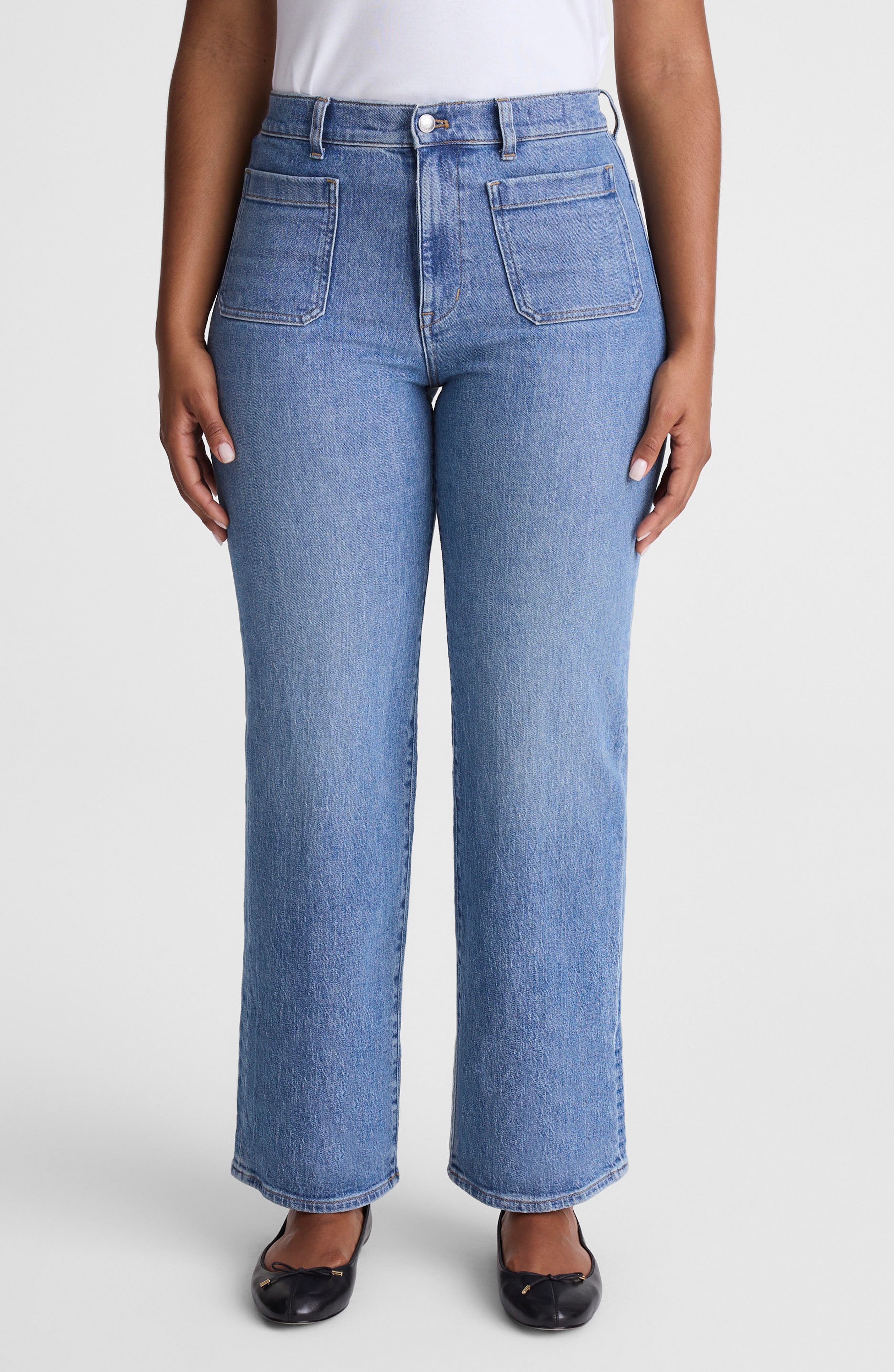 Madewell The Curvy Emmett Wide Leg Jeans