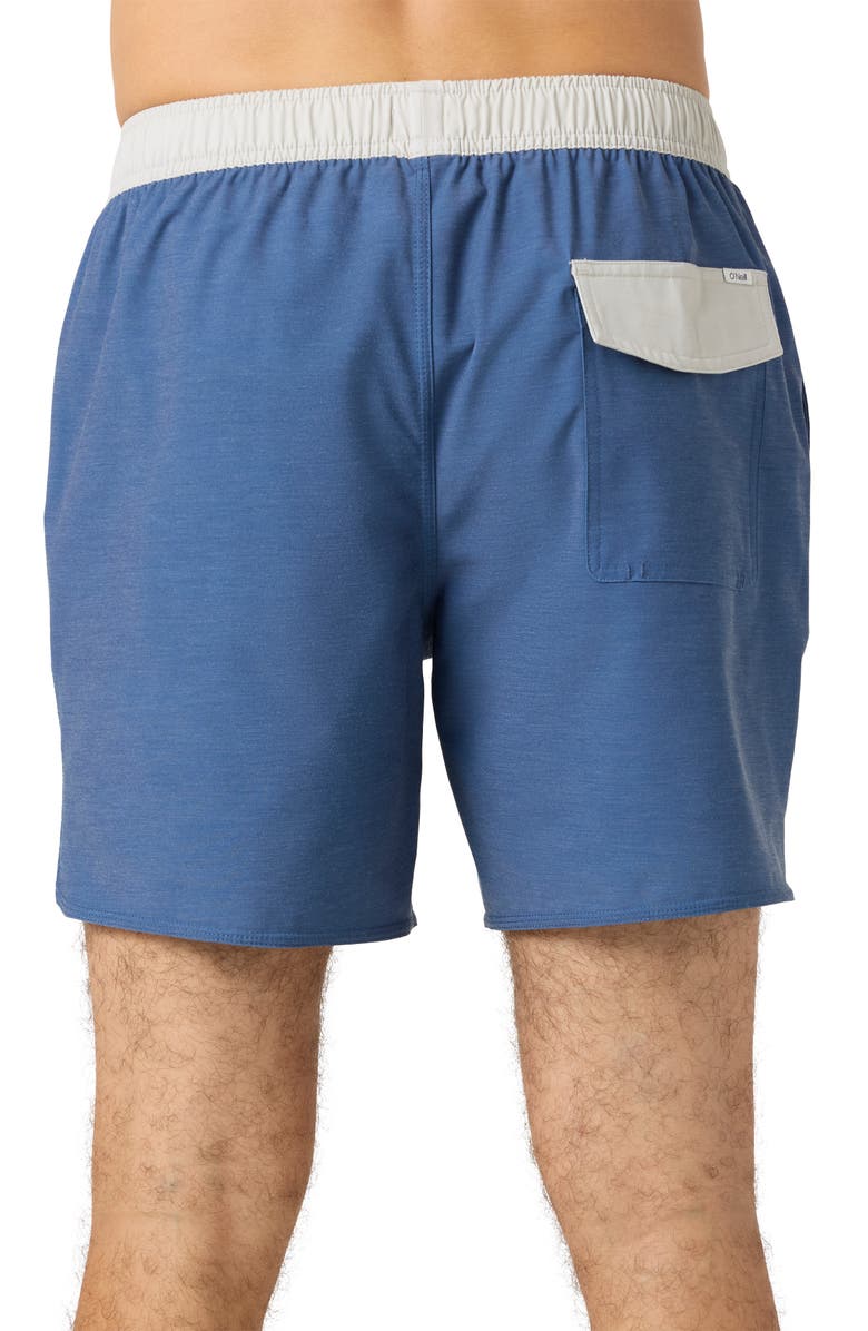 O'Neill OG Solid Scallop Volley Swim Trunks, Alternate, color, Vintage Indigo