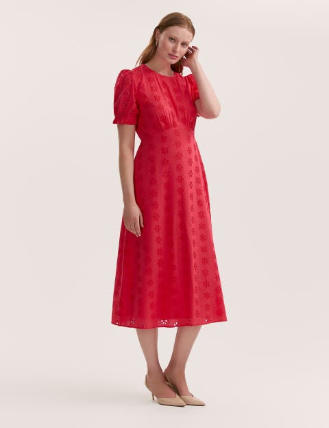 Mela Cotton Midi Tea Dress