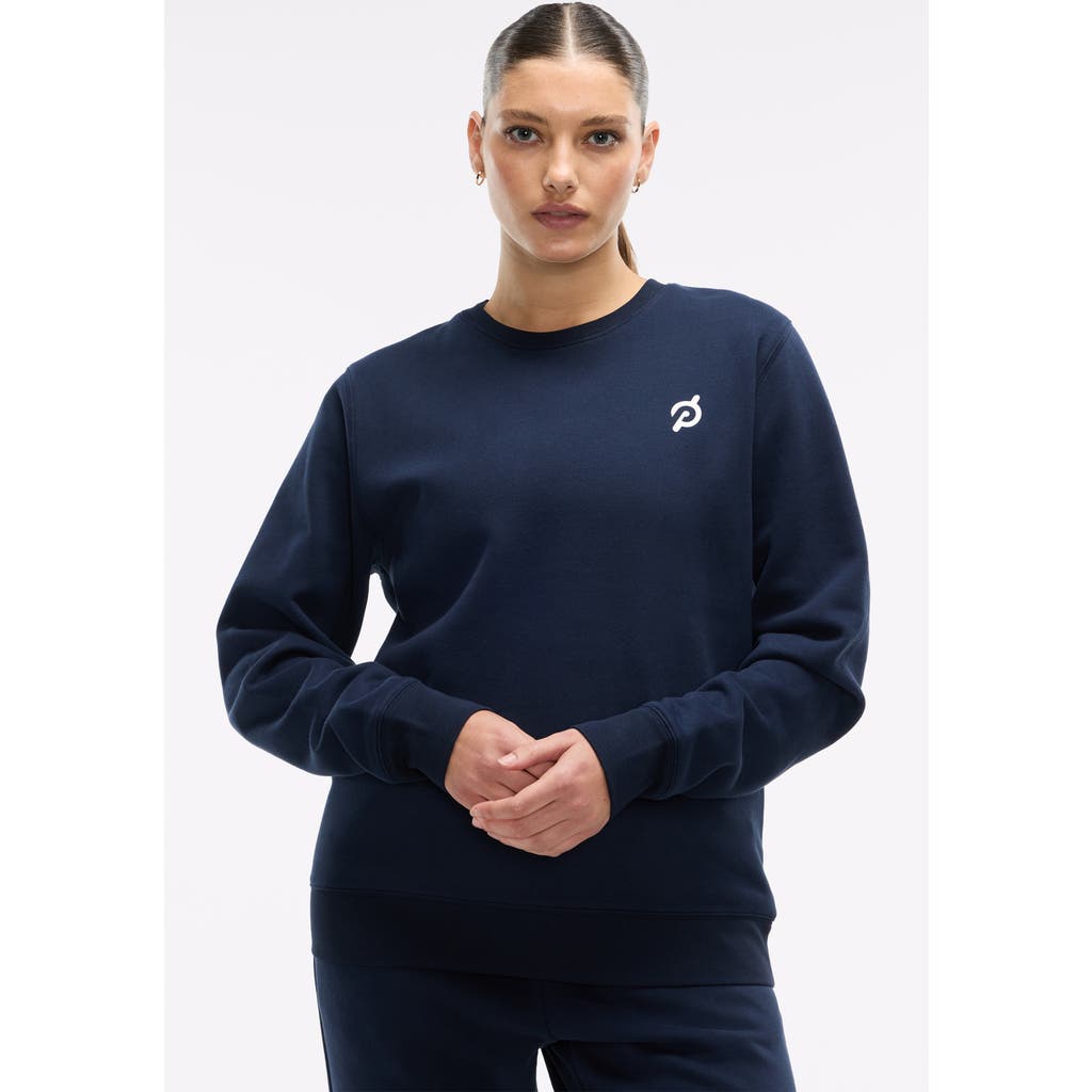 Peloton Soft Fleece Crewneck Sweatshirt In Blue