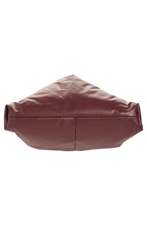 Kassl Anchor Small Oiled Canvas Top Handle Bag In Burgundy