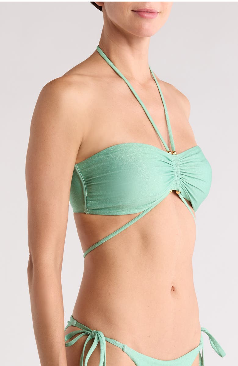 BOAMAR Zelie Cinched Bikini Top, Alternate, color, Pesto