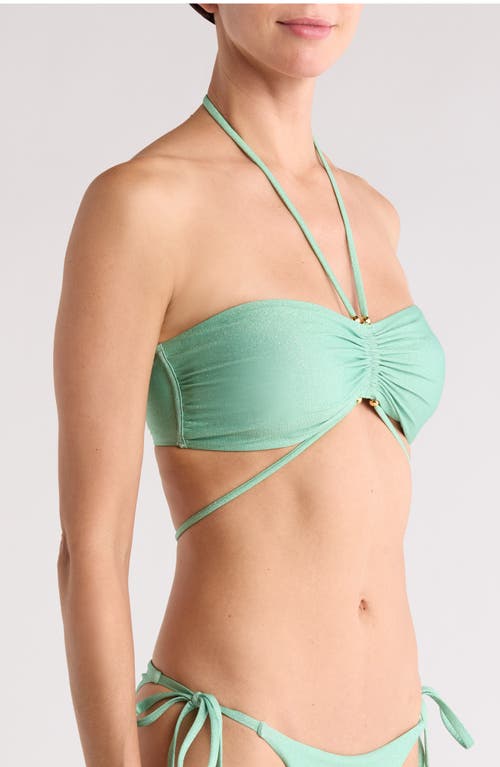 Boamar Zelie Cinched Bikini Top In Pesto