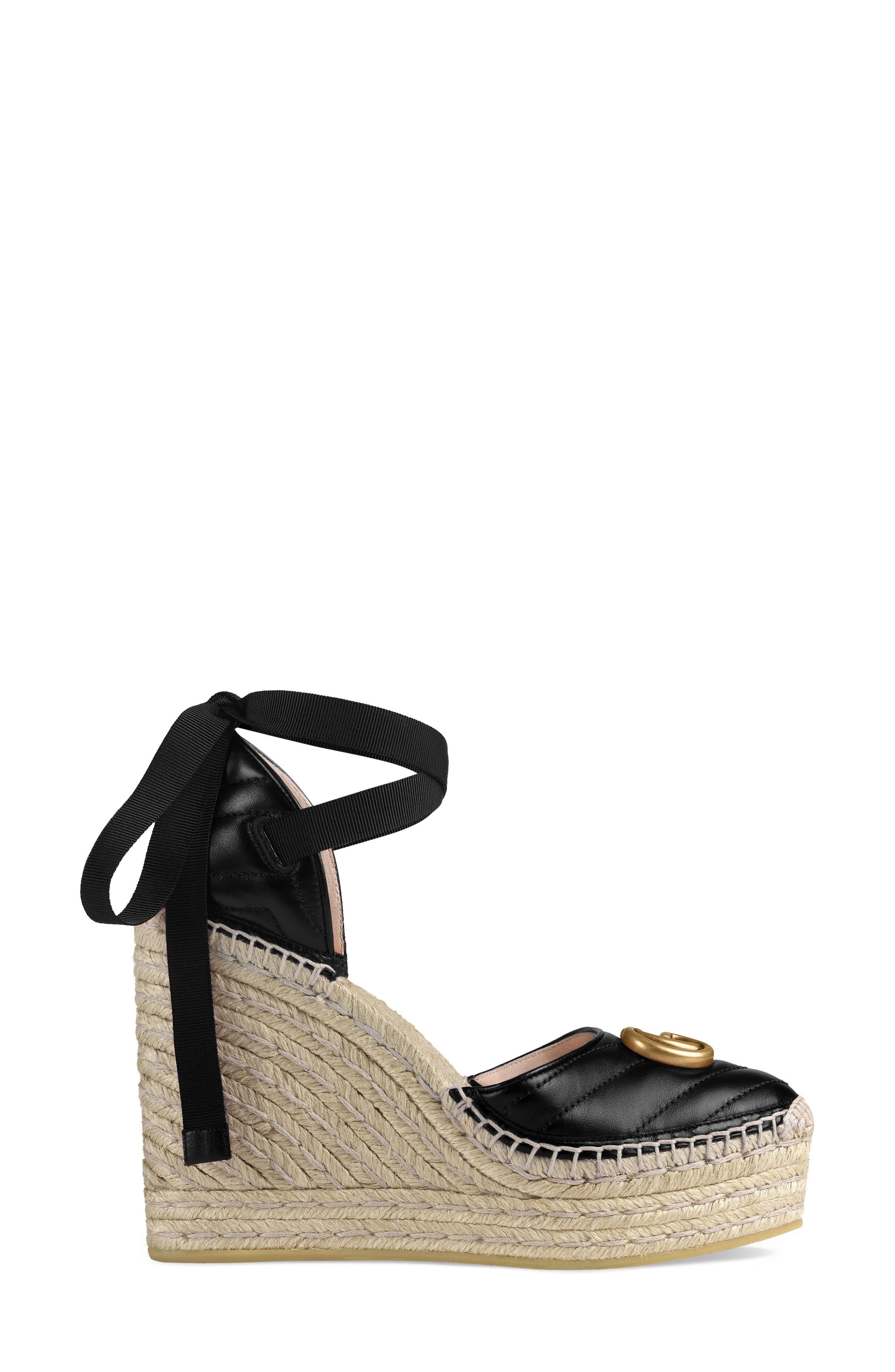 Palmyra Ankle Tie Espadrille Wedge, Alternate, color, BLACK