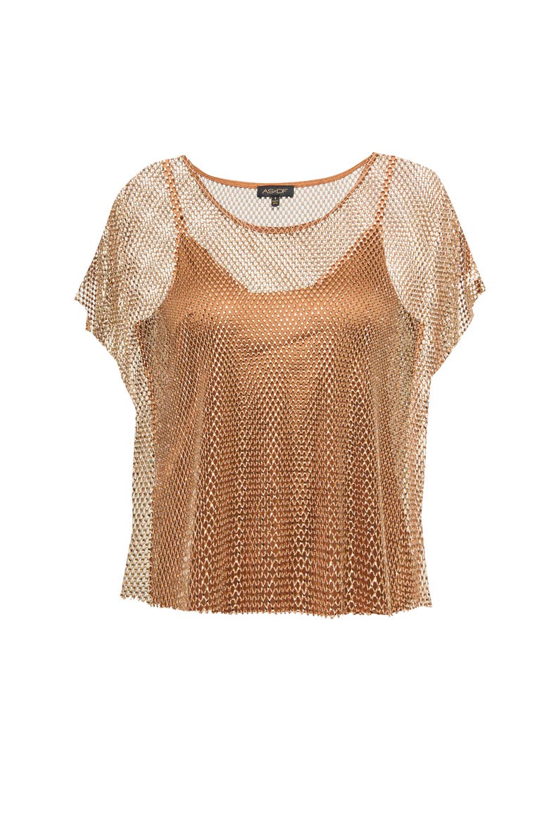 Nadine Top, Alternate, color, Rose Gold