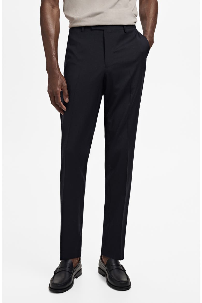 Turin Virgin Slim Fit Wool Pants, Main, color, NAVY
