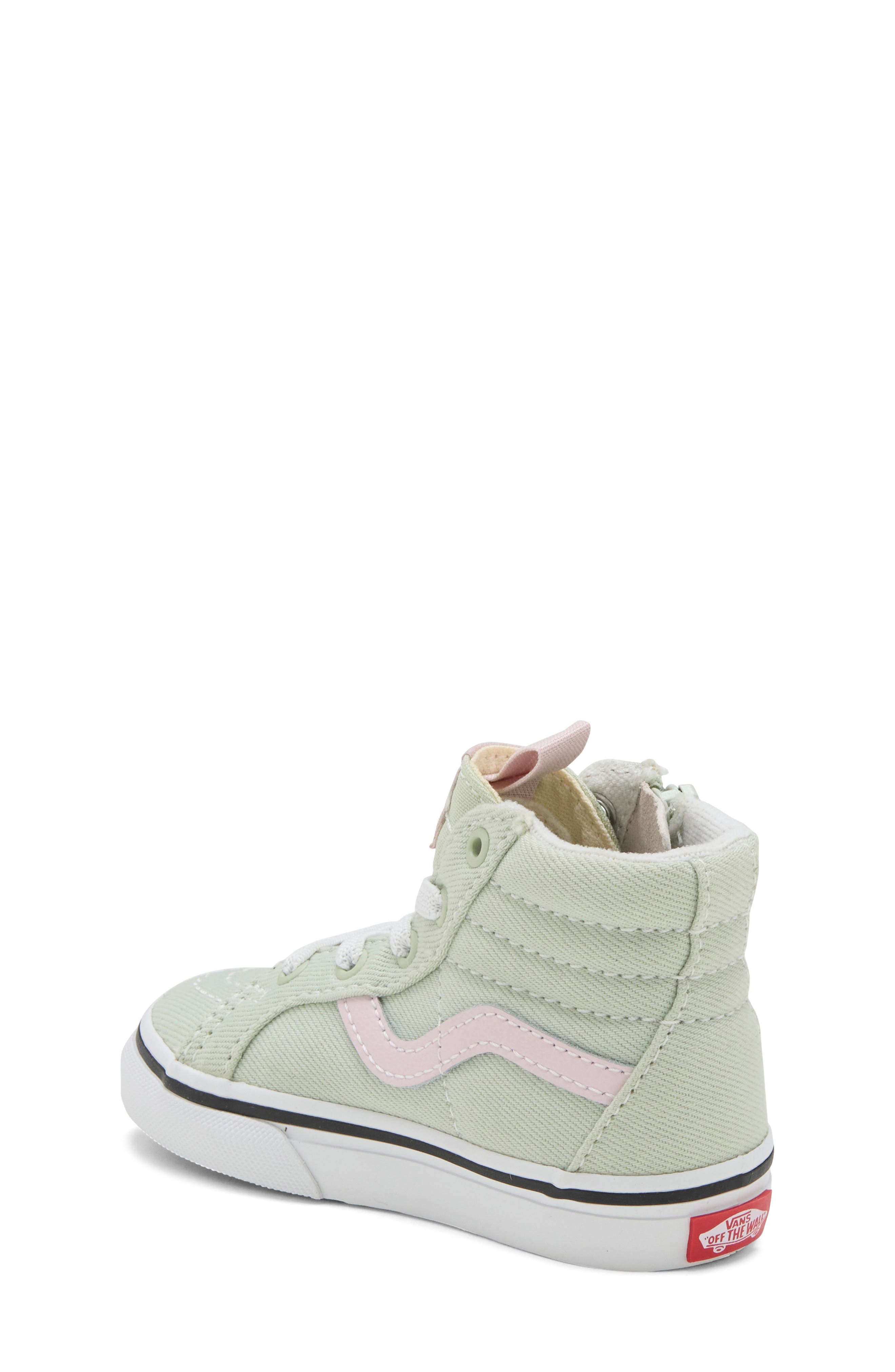 Kids' SK8-Hi Reissue Side Zip Sneaker, Alternate, color, DUSTY MINT PINK