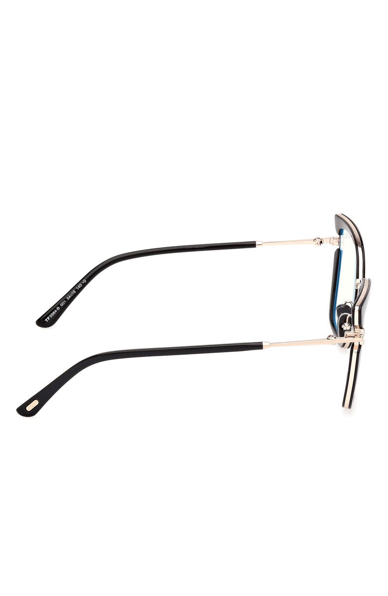 TOM FORD 54mm Butterfly Blue Light Blocking Optical Glasses, Alternate, color,