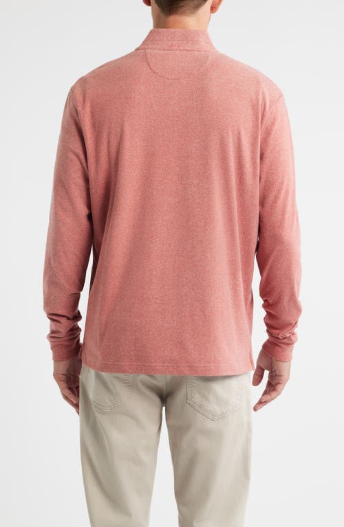 Johnnie-o Mikey Quarter Zip Pullover In Brown