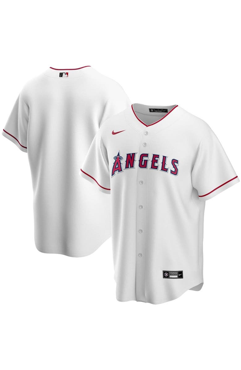 Nike Men's Nike White Los Angeles Angels Home Replica Team Jersey, Main, color, 