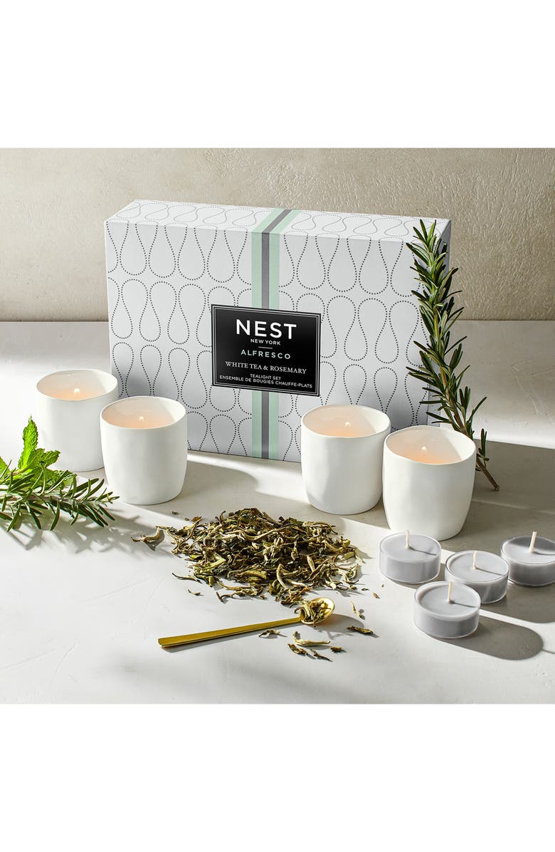NEST New York White Tea & Rosemary Tealight Candle Set, Alternate, color,